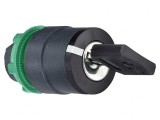 Comutator rotativ cu cheie 22mm 2 poziții negru ZB5AG212