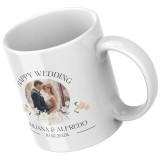 Cana Personalizata Happy Wedding Cu Poza Nume Data