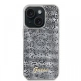 Guess Husa Square Mirror Script Logo iPhone 15 Argintiu