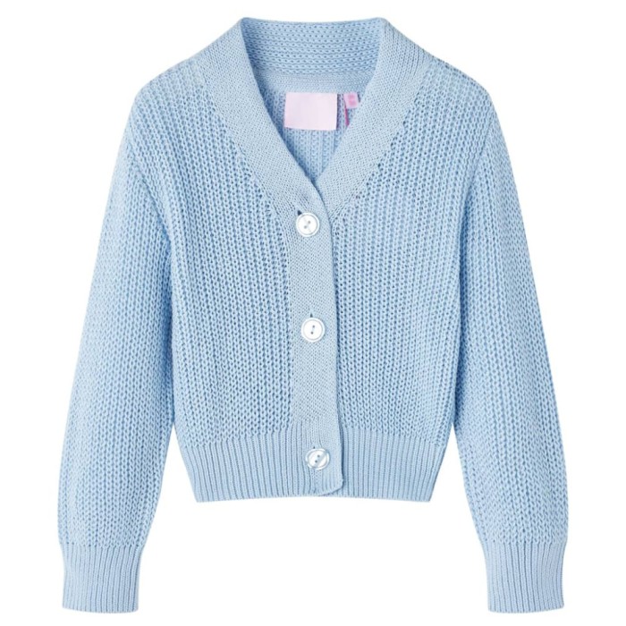 Cardigan pentru copii tricotat, albastru, 104