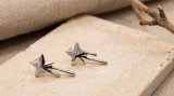 CERCEI ARGINT 925 STEA CAZATOARE - CERCEI STUD ELEGANTI CU CRISTALE ZIRCONIU SI EFECT LICHID