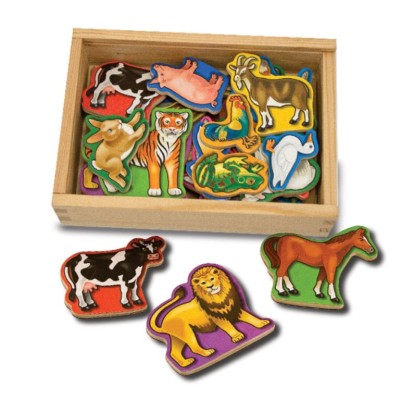 Animale de lemn cu magneti Melissa and Doug foto