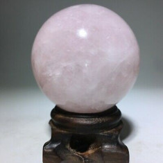 Sfera din cristal de cuart roz natural 58 mm,Feng-Shui Reiki Cristaloterapie! foto