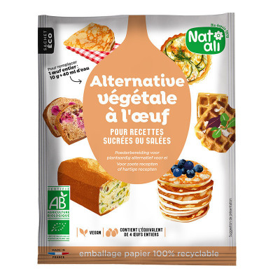 Inlocuitor vegan pentru oua, bio, 40g, Nat-ali foto