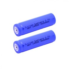 Set 2 Acumulatori 14500 li-ion 3.7v, 3000mAh, reincarcabili, TIP R6 AA foto