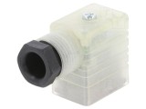 Conector HIRSCHMANN 3 pini 24V IP65 cu valvă mufă B 10mm mamă