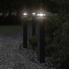 vidaXL Lampă de podea de exterior, negru, 50 cm, aluminiu