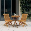 VidaXL Set mobilier de grădină, 3 piese, lemn masiv de tec