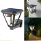 Lampa Solara LED, Tip Felinar, pentru Perete/Sol, 10.8 x 12.3 x 46 cm, 3 Moduri, Lumina Calda, din ABS si PP, Negru