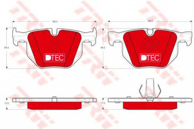Set placute frana,frana disc BMW X5 (F15, F85) (2013 - 2016) TRW GDB1730DTE foto