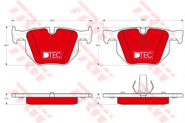 Set placute frana,frana disc BMW X5 (F15, F85) (2013 - 2016) TRW GDB1730DTE