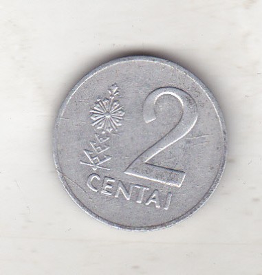 bnk mnd Lithuania 2 centai 1991 foto