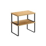 Set 2 organizatoare pentru rafturi dulap de bucatarie, Vasagle, Bambus, KCS02NB, Negru