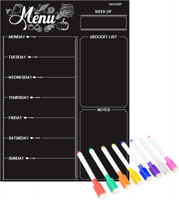Tablă pentru frigider Mnetic, meniu săptăm&amp;acirc;nal, planificator de mese, listă de c foto