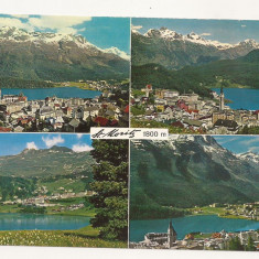 SH1-Carte Postala-ELVETIA- St. Moritz 1800 m , Circulata 1974