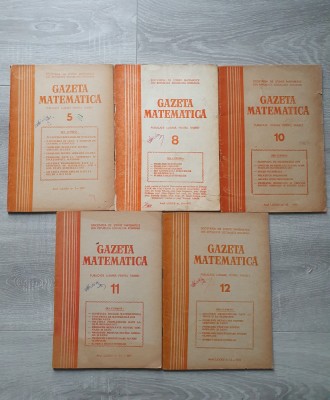 GAZETA MATEMATICA 1977 Nr. 5, 8, 10, 11, 12 foto
