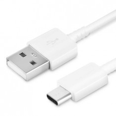 Cablu de date si incarcare pentru Samsung S8/S8+/S9/S9+/S10/S10+/S10 Lite, USB Type C 1.5m, Alb