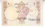 M1 - Bancnota foarte veche - Pakistan - 1 rupee - 1983