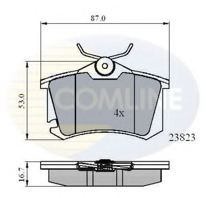 Set placute frana,frana disc SKODA OCTAVIA II (1Z3) (2004 - 2013) COMLINE CBP01761