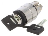 Comutator Rotativ cu Cheie 22mm 3 Pini Negru ZB4BG04