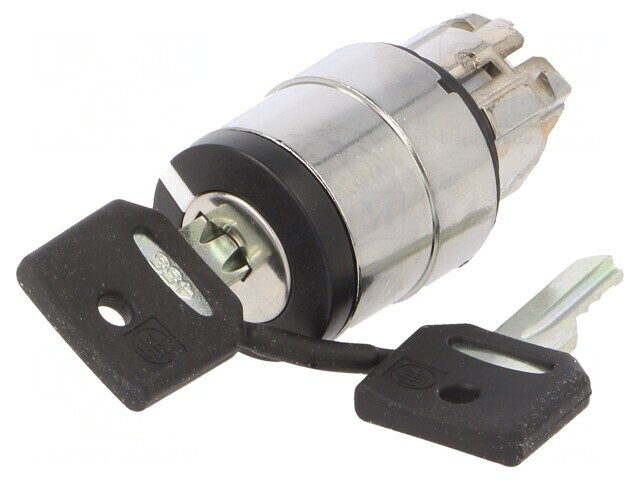 Comutator Rotativ cu Cheie 22mm 3 Pini Negru ZB4BG04