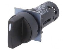 Comutator Rotativ 22mm 3NO x2 Negru