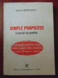Simple propozitii. Incercari de poetica