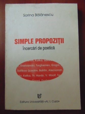 Simple propozitii. Incercari de poetica