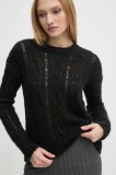 Sisley pulover din amestec de lana femei, culoarea negru, light, 1342M105E