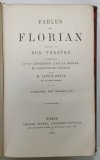 FABLES de FLORIAN , suivies de SON THEATRE , vignettes par GRANDVILLE , 1874, LEGATURA DE EPOCA , CU DEFECTE