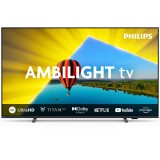 Televizor Philips AMBILIGHT tv LED 55PUS8079, 139 cm, Smart TV, 4K Ultra HD, Clasa F (Model 2024)