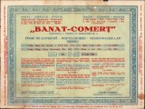 A1582 Foaie de comandă &bdquo;Banat Comerț&rdquo; pentru obligațiuni &Icirc;mprumutul de &icirc;nzestrare al țării și obligațiuni de stat ale orașului București, anii 1930