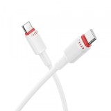 Cablu Date si Incarcare USB-C - USB-C Borofone BX110 Beneficio, 60W, 1m, Alb