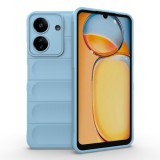 Husa pentru xiaomi redmi 13c 4g / poco c65, antisoc, margini striatii, magic shield, bleu