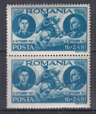 ROMANIA 1943 LP 155 I REGELE MIHAI I - 3 ANI DE DOMNIE PERECHE MNH foto