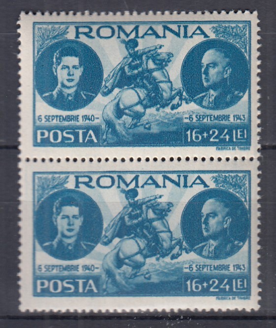 ROMANIA 1943 LP 155 I REGELE MIHAI I - 3 ANI DE DOMNIE PERECHE MNH