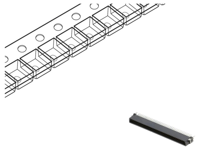 Conector PCB-PCB tată PIN 80 1,27mm ADAM TECH