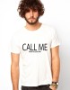 Tricou barbati alb - CALL ME when you leave him - L, THEICONIC