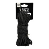 Cumpara ieftin Franghie Bondage Bound to Please Neagra 10m Matasoasa Bumbac Fara Elasticitate Jocuri Erotice BDSM