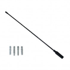 Antena auto Automax, 4 adaptoare, fara cablu, 41 cm, Negru foto