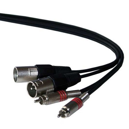 Cablu 2 x RCS tata - 2 x XLR tata 3m