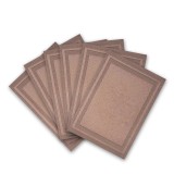 Set 6 naproane lavabile, PVC/Poliester, Termorezistent, Antiderapant, 30x45 cm, Maro