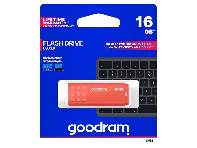 Pendrive USB 3.0 16GB Portocaliu