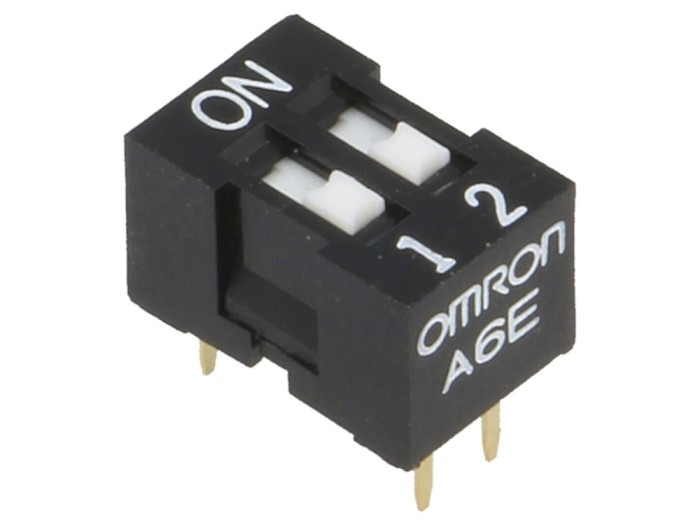 Comutator DIP-SWITCH 2 Secțiuni ON-OFF 24VDC