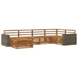 vidaXL Set de canapele de exterior 6 pcs natural 3383577