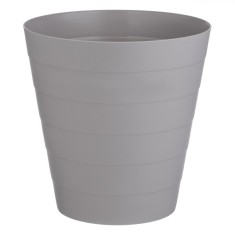 Coș de Gunoi Birou, Plastic, Taupe Mat, Diametru 23.5x24 cm, Capacitate 6L