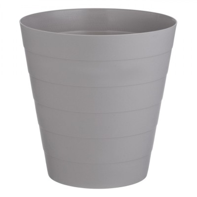 Coș de Gunoi Birou, Plastic, Taupe Mat, Diametru 23.5x24 cm, Capacitate 6L foto