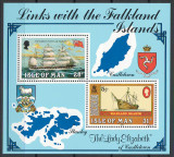 Isle of Man 1984 Mi 250/54 bl 7 - Legaturi istorice cu Insulele Falkland, Nestampilat