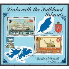 Isle of Man 1984 Mi 250/54 bl 7 - Legaturi istorice cu Insulele Falkland