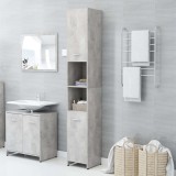 Dulap baie Gossi gri beton 30x30x183.5 cm lemn prelucrat. Corp baie inalt, depozitare extra, design modern. Robust si stabil